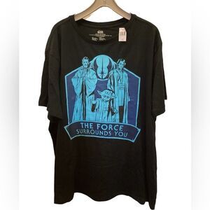 Star Wars 'The Force Surrounds You' Jedi Masters tee Blk Glow in the Dark Sz XXL